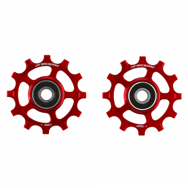 Kółka Przerzutki CeramicSpeed Campagnolo 12s Czerwone Coated