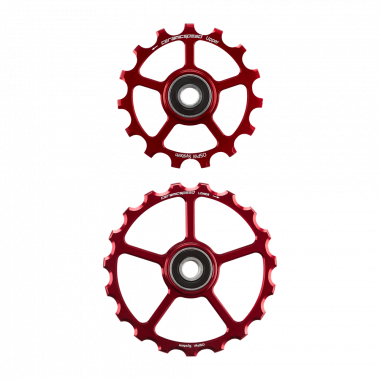Zamienne Kółka Wózka CeramicSpeed 15+19 Czerwone Coated