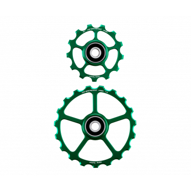 Zamienne Kółka Wózka Przerzutki CeramicSpeed OSPW Alu 13/19 GREEN LIMITED EDITION