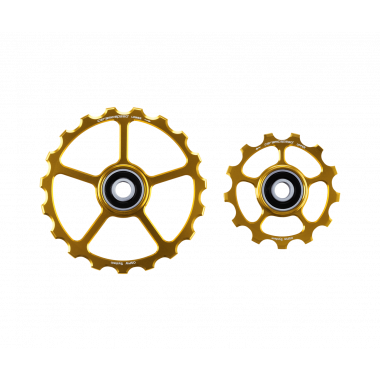 Zamienne Kółka Wózka CeramicSpeed 13+19 Złote Coated