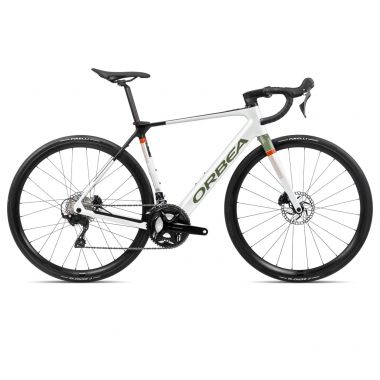 Orbea rower elektryczny  GAIN M30 03 Ivory Whitete - Green Artichoke