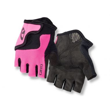 Rękawiczki juniorskie GIRO BRAVO JR krótki palec bright pink roz. XS (obwód dłoni do 142 mm / dł. dłoni do 155 mm) (DWZ)