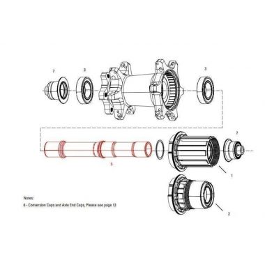 11.1918.053.001 - ZIPP AXLE REAR ZIPP 177D DB AXLE ONLY Uni