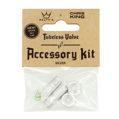 PEATY'S X CHRIS KING WENTYLE (MK2) SILVER TUBELESS ACCESSORY KIT (PTV2-ACCS-SIL-12) Uni