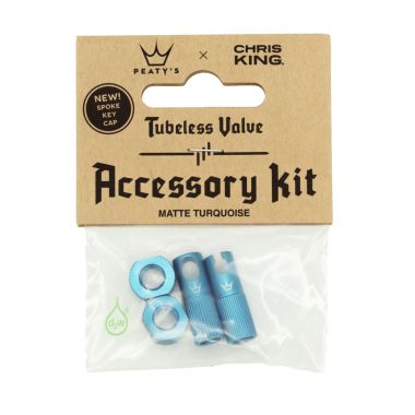 PEATY'S X CHRIS KING WENTYLE (MK2) TURQUOISE TUBELESS ACCESSORY KIT (PTV2-ACCS-TRQ-12) Uni