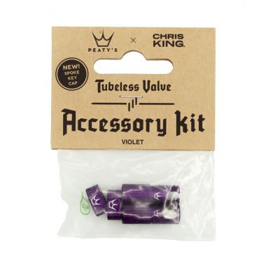 PEATY'S X CHRIS KING ZESTAW (MK2) VIOLET TUBELESS ACCESSORY KIT (PTV2-ACCS-VLT-12) Uni