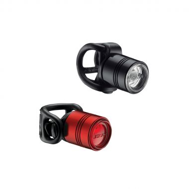 LEZYNE ZESTAW LAMPEK FEMTO DRIVE PAIR BLACK / RED (1-LED-1P-V100) Uni