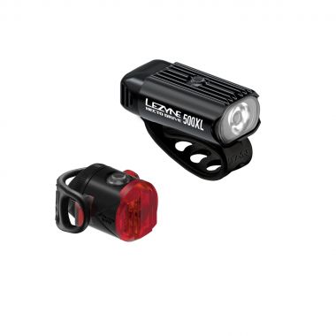LEZYNE ZESTAW LAMPEK HECTO DRIVE 500XL / FEMTO USB PAIR BLACK / BLACK (1-LED-9P-V1104) Uni