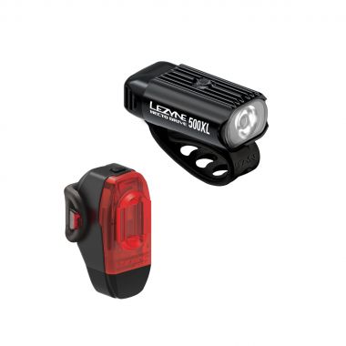 LEZYNE ZESTAW LAMPEK HECTO DRIVE 500XL / KTV PAIR BLACK / BLACK (1-LED-9P-V1204) Uni