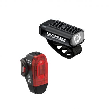 LEZYNE ZESTAW LAMPEK HECTO DRIVE 500XL / KTV PRO PAIR BLACK / BLACK (1-LED-9P-V1304) Uni