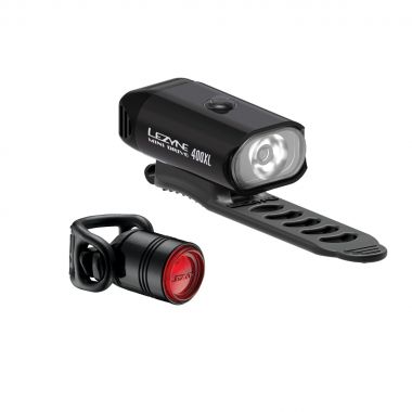 LEZYNE ZESTAW LAMPEK MINI DRIVE 400XL / FEMTO DRIVE PAIR BLACK GLOSS (1-LED-24P-V204) Uni