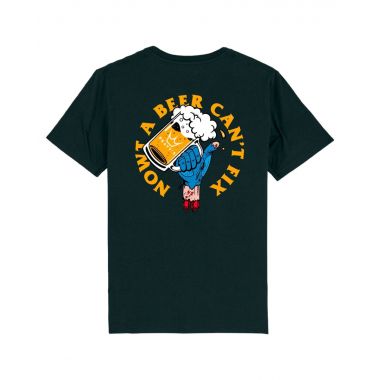 PEATY'S PUBWEAR T-SHIRT - NOWT A BEER / BLACK (PPW-TEE-NWT-BLK)