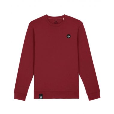PEATY'S PUBWEAR BLUZA CREW EMBROIDERED - CROWN / BURGUNDY (PPW-CRW-CWN-BRG)