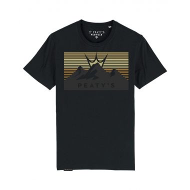 PEATY'S PUBWEAR KOSZULKA - THREE PEAKS SUNSET / BLACK (PPW-24-TEE-3PS-BLK)