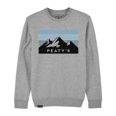 PEATY'S PUBWEAR CREW BLUZA - 3 PEAKS SUNRISE / HEATHER GREY (PPW-24-CRW-3PS-GRY)