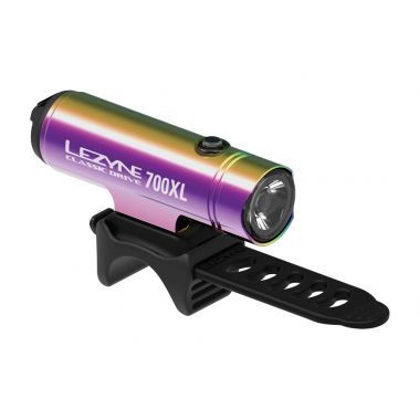 Lampka przednia LEZYNE CLASSIC DRIVE 700XL 700 lumenów, usb neo metallic (NEW 2021)