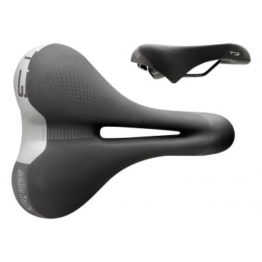 Siodło SELLE ITALIA SPORTOURING T 3 FLOW S (id match S2), Fec Alloy Rail, Soft-Tek, Light Gel, 480g 