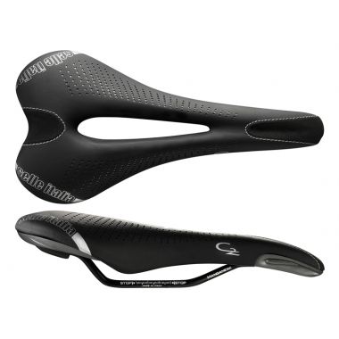 Siodło SELLE ITALIA C2 GEL FLOW S (id match - S2) Manganese Tube 7, fibra-tek, 290g czarne (DWZ)