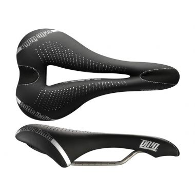 Siodło SELLE ITALIA DIVA GEL SUPERFLOW S (id match - S3) TI 316 Tube 7, fibra-tek, 275g czarne (NEW)