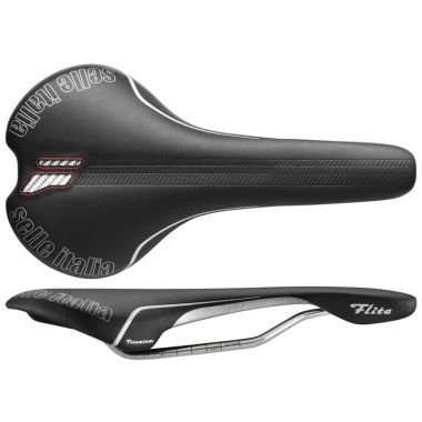 Siodło SELLE ITALIA FLITE L (id match - L1) TI 316 tube 7, fibra-tek, 220g czarne (DWZ)