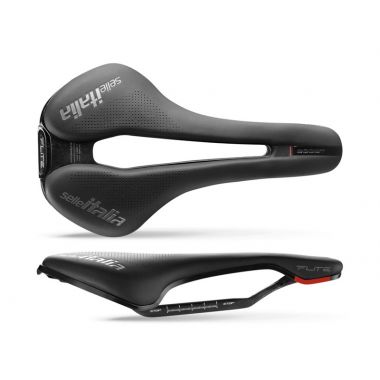 Siodło SELLE ITALIA FLITE BOOST SUPERFLOW KIT CARBONIO S (id match - S3) carbon/keramic 7x9, fibra-tek, czarne (DWZ)