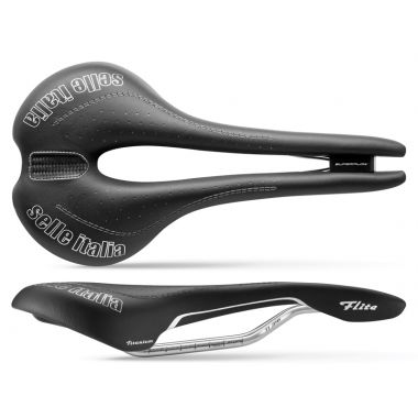 Siodło SELLE ITALIA FLITE SUPERFLOW L (id match - L3) ti 316 tube 7, fibra-tek, czarne (DWZ)