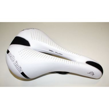 Siodło SELLE ITALIA LADY GEL FLOW S (id match - S2) Manganese Tube 7, fibra-tek, 300g białe (DWZ)