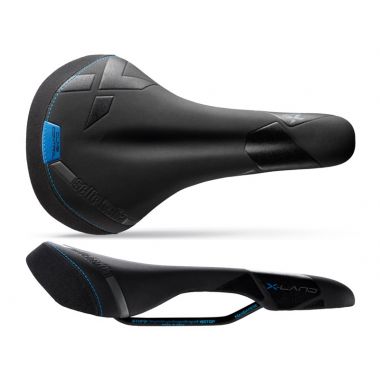 Siodło SELLE ITALIA X-LAND E-BIKE TM L (id match - L1) Manganese Tube 7, fibra-tek - Mokka, 280g czarno-niebieski (WYPRZEDAŻ 50%)