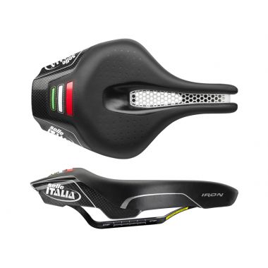 Siodło SELLE ITALIA IRON TEKNO FLOW L (id match - L123) carbon/keramic 7x9, fibra-tek, 210g czarne (DWZ)