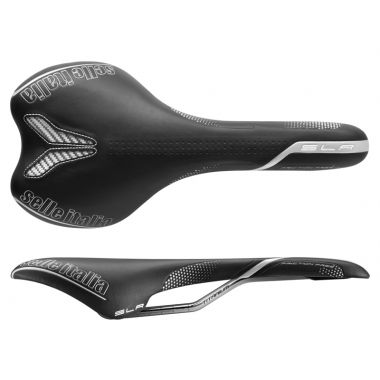 Siodło SELLE ITALIA SLR FRICTION FREE S (id match - S1) titanium 7, fibra-tek, 185g czarne (DWZ)