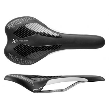 Siodło SELLE ITALIA SLR X-CROSS S (id match - S1) ti 316 tube 7, fibra-tek, czarne (DWZ)