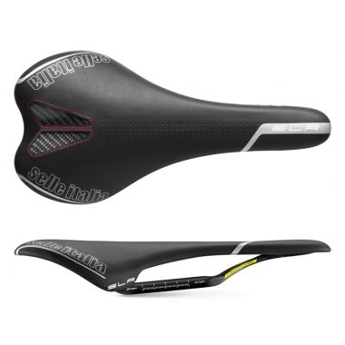 Siodło SELLE ITALIA SLR KIT CARBONIO S (id match - S1) carbon/keramic 7x9, fibra-tek, 125g czarne (DWZ)