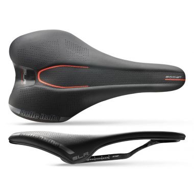 Siodło SELLE ITALIA SLR BOOST KIT CARBONIO L (id match L1), Carbon Rail+10mm, Fibra-Tek, 143g 