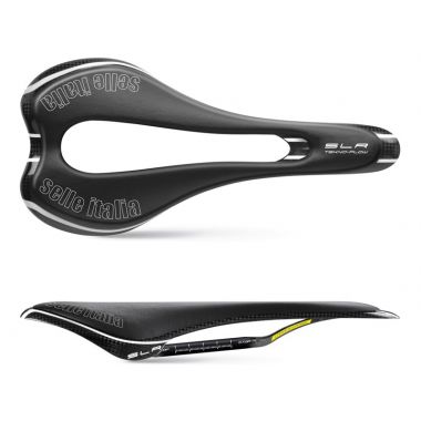 Siodło SELLE ITALIA SLR TEKNO FLOW, S (id match - S3) carbon/keramic 7x9, carbon/fibra-tek, 110g carbon (WYPRZEDAŻ 45%)