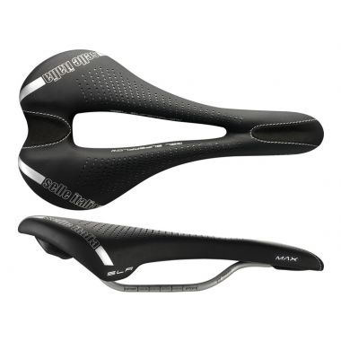 Siodło SELLE ITALIA MAX SLR TI316 GEL, Superflow L (id match L3) TI 316 Rail, Fibra-Tek, Light Gel, 280g 