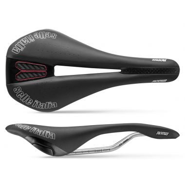 Siodło SELLE ITALIA NOVUS FLOW S (id match - S2) ti 316 tube 7, fibra-tek, czarne (DWZ)