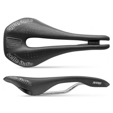 Siodło SELLE ITALIA NOVUS SUPERFLOW S (id match - S3) ti 316 tube 7, fibra-tek, czarne (DWZ)