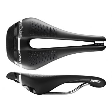 Siodło SELLE ITALIA NOVUS BOOST SUPERFLOW L (id match - L3) ti 316 tube 7, fibra-tek, czarne (DWZ)