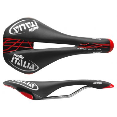 Siodło SELLE ITALIA NOVUS TEAM EDITION FLOW L (id match - L2) ti 316 tube 7, fibra-tek, 230g czarne (DWZ)