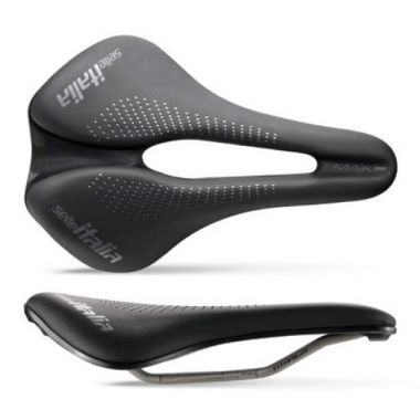 Siodło SELLE ITALIA MAX NOVUS BOOST EVO TI316 GEL, Superflow L (id match L3), TI 316 Rail, Fibra-Tek, Light Gel, 228g 