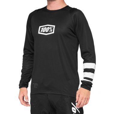 Koszulka męska 100% R-CORE Jersey długi rękaw black white roz. XL (NEW 2022)