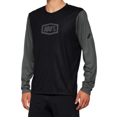 Koszulka męska 100% AIRMATIC Long Sleeve black roz. S (NEW 2022)