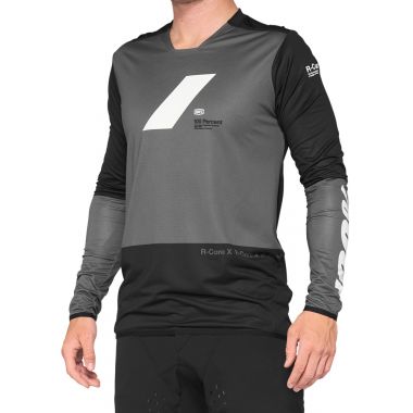 Koszulka męska 100% R-CORE X Jersey długi rękaw charcoal black roz. S (NEW 2021)