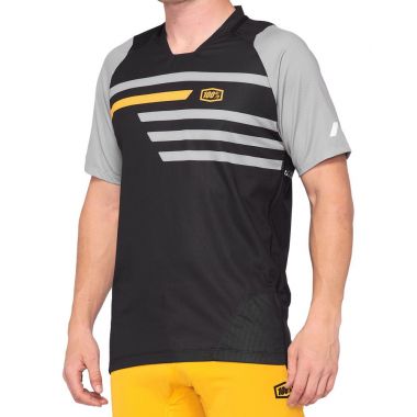 Koszulka męska 100% CELIUM Jersey krótki rękaw black mustard roz. XL (NEW)