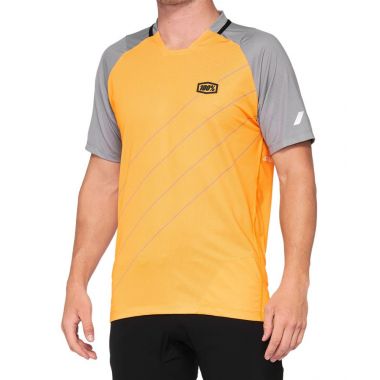 Koszulka męska 100% CELIUM Jersey krótki rękaw orange grey roz. L (NEW 2021)