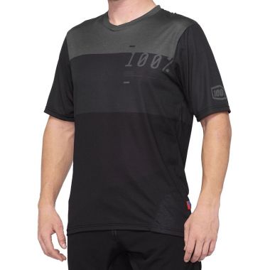 Koszulka męska 100% AIRMATIC Jersey krótki rękaw charcoal black roz. M (NEW)