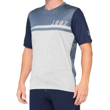 Koszulka męska 100% AIRMATIC Jersey krótki rękaw steel blue grey roz. S (NEW 2021)