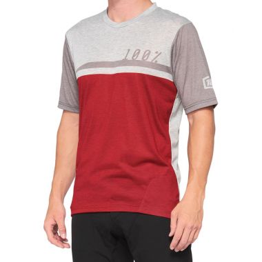 Koszulka męska 100% AIRMATIC Jersey krótki rękaw cherry grey roz. XL (NEW 2021)