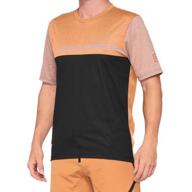 Koszulka męska 100% AIRMATIC Jersey krótki rękaw caramel black roz. S (NEW 2021)