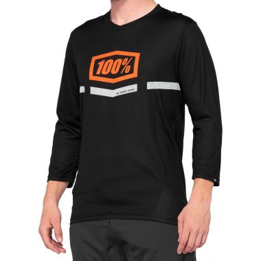 Koszulka męska 100% AIRMATIC 3/4 Sleeve black orange roz. S (NEW)